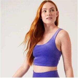 Bundle of Two- Athleta velvet sports bra tops Medium EUC